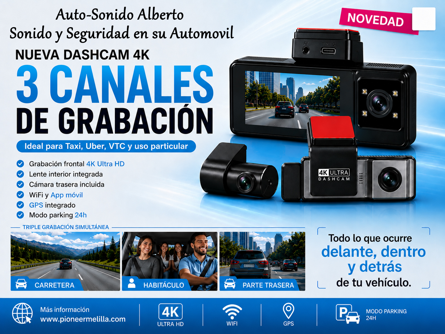 DASHCAM Triple Camara NETO 280€ ¡¡Ya Instalado!! - Imagen 2